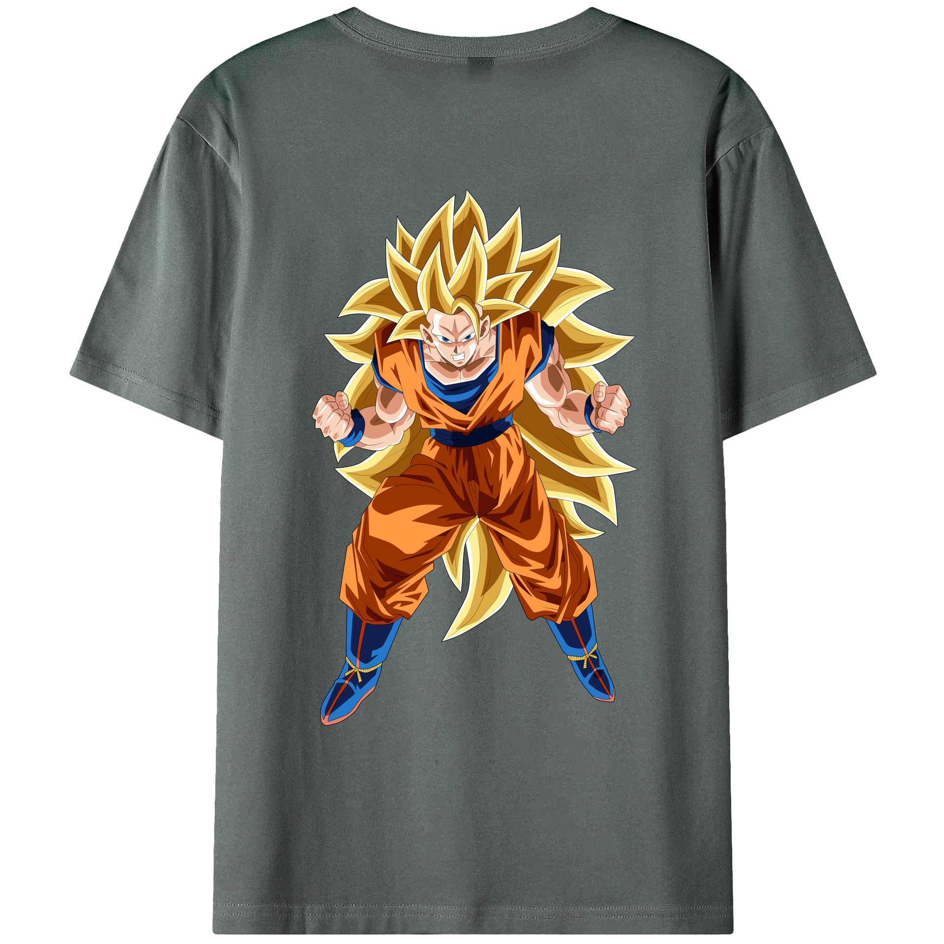 （画像用） ドラゴンボール 孫悟空（そん ごくう）Son Goku カカロット DRAGON BALL Kakarotto 綿100％ メンズ半袖Tシャツ（バックプリント） 通気性